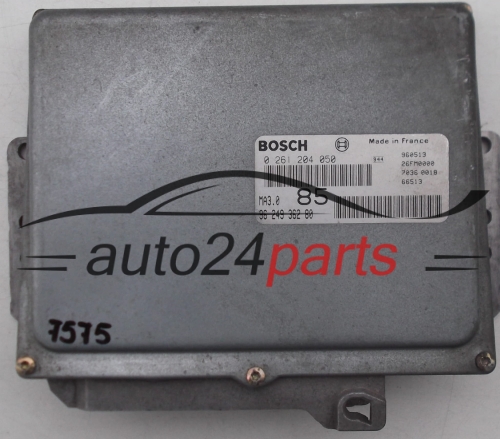 ECU ENGINE CONTROLLER CITROEN AX PEUGEOT 106 1.0 BOSCH 0 261 204 050, 0261204050, 96 249 362 80, 9624936280