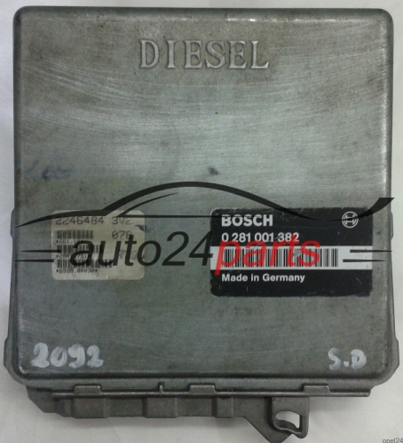 ECU ENGINE CONTROLLER BMW E36 325 2.5 TDS BOSCH 0281001382, 0 281 001 382, 2246484, 28RTD751 