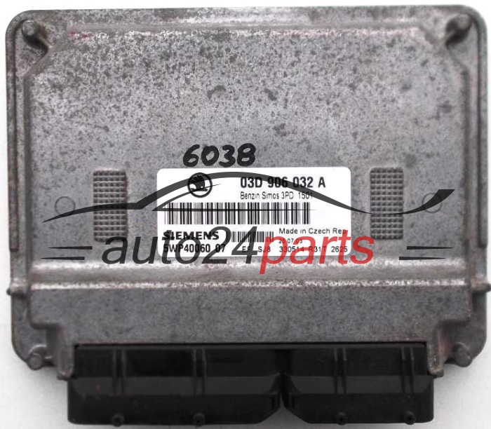 KOMPUTER STEROWNIK SILNIKA SKODA FABIA 1.2 SIEMENS 5WP40060 07, 03D 906 032 A, 03D906032A -