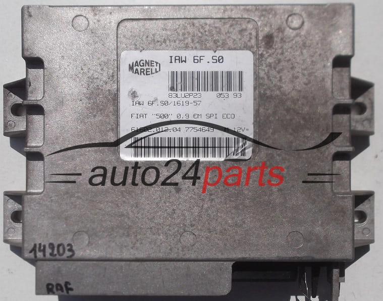 Μονάδα Ελέγχου Κινητήρα FIAT CINQUECENTO 500 0.9, MAGNETI MARELLI IAW 6F.S0, IAW6FS0, 61602.012.04, 6160201204, 7754649