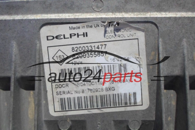 CALCULATEUR MOTEUR RENAULT CLIO 1.5 DCI Delphi R0410C119A