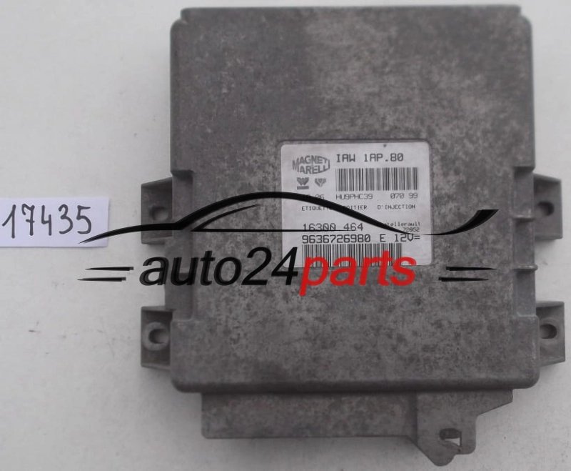 Μονάδα Ελέγχου Κινητήρα PEUGEOT 206 MAGNETI MARELLI IAW 1AP.80, IAW1AP80, 16300.464, 16300464, 9636726980 E