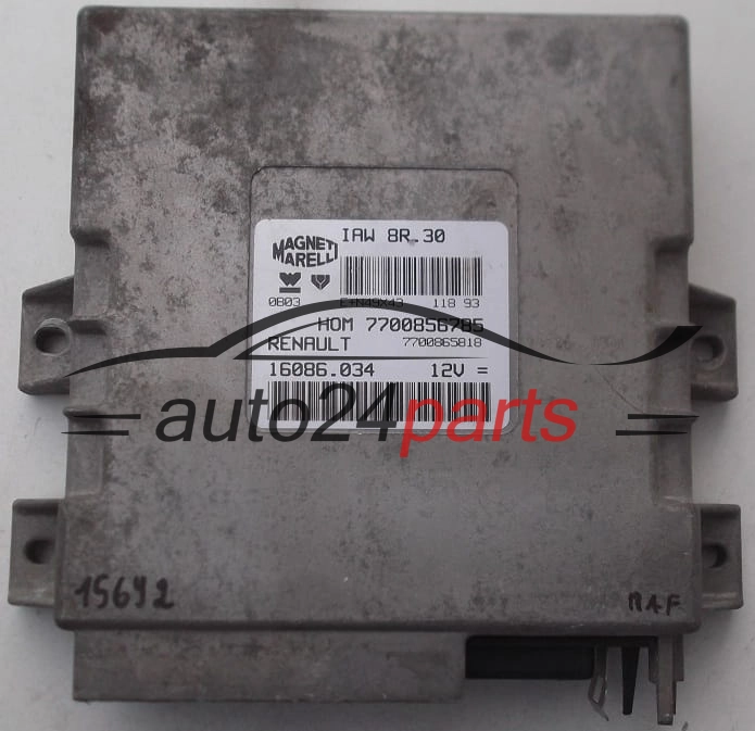 CENTRALITA DE MOTOR RENAULT MAGNETI MARELLI IAW 8R.30, IAW8R30, HOM 7700856785, 16.086.034, 16086034