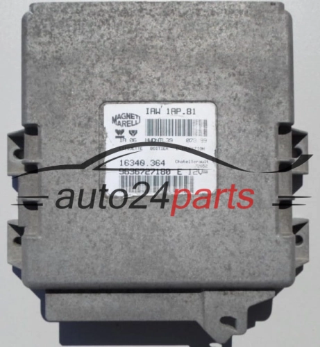 MOTORSTEUERGERÄT ECU STEUERGERÄT  PEUGEOT 206 1.4 Magneti Marelli IAW 1AP.81, 16340.364,  9636727180