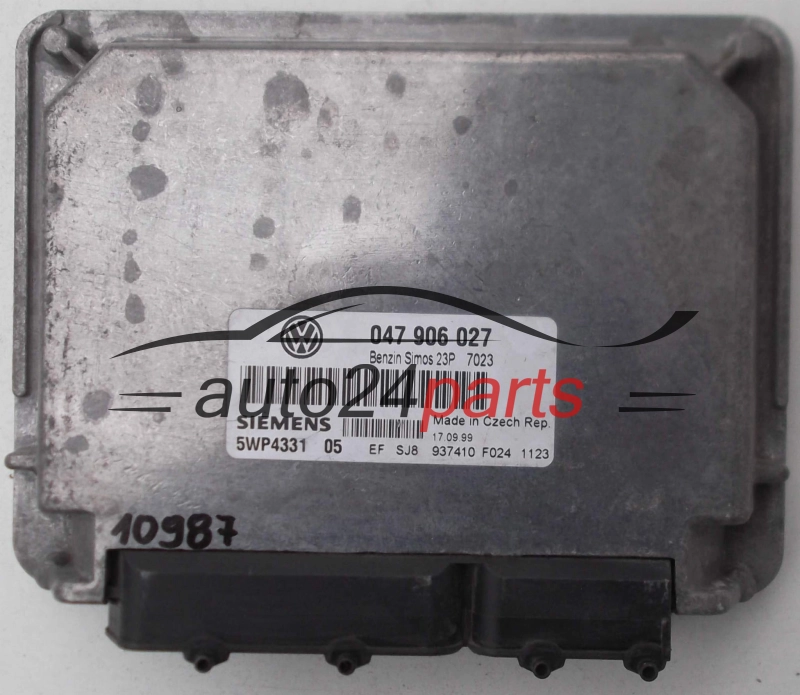 CENTRALINA MOTORE VOLKSWAGEN LUPO 1.0 047906027, 047 906 027, SIEMENS 5WP433102, 5WP433104, 5WP433105, BENZIN SIMOS 23P 7023