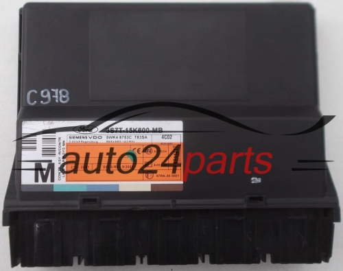 CENTRALITA DE CONFORT FORD MONDEO 3S7T15K600MB, 3S7T-15K600-MB, 5WK48753C, 5WK4 8753C