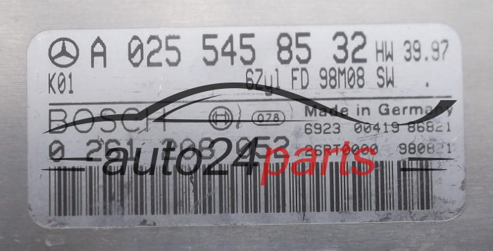 CENTRALINA DO MOTORE MERCEDES W202 BOSCH 0 261 206 052,  A 025 545 85 32