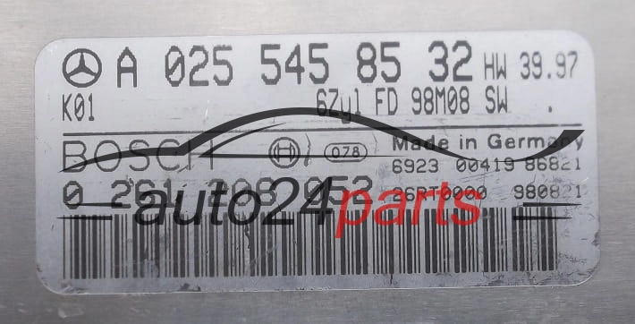 CENTRALINA DO MOTORE MERCEDES W202 BOSCH 0 261 206 052,  A 025 545 85 32