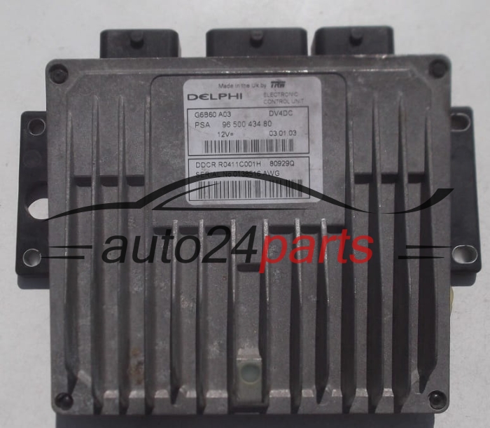 ECU CENTRALITA DE MOTOR CITROEN C3 1.4 HDI Delphi R0411C001H PSA 96 500 434 80