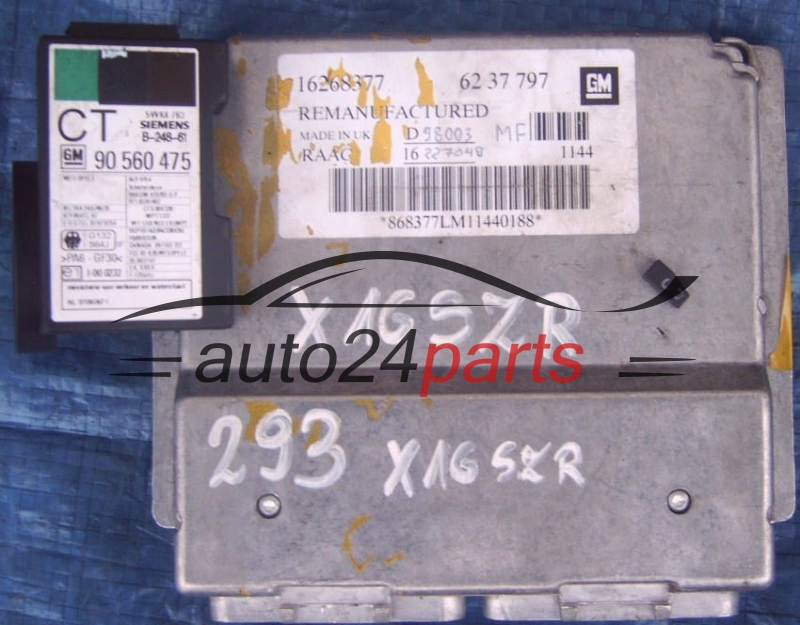ECU ENGINE CONTROLLER OPEL ASTRA G GM 62 37 797, 6237797, 16268377 RAAC