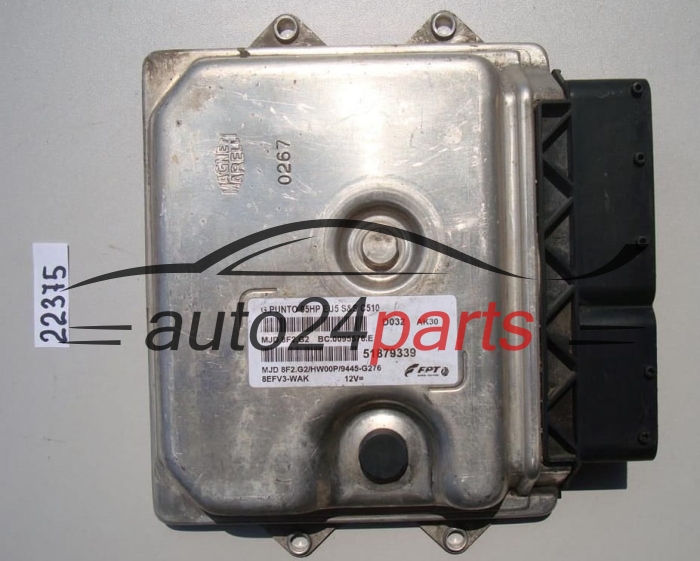 MOTORSTEUERGERÄT ECU STEUERGERAT FIAT PUNTO EVO 1.3 JTD MJD 8F2.G2, MJD8F2G2, 51879339, 95HP