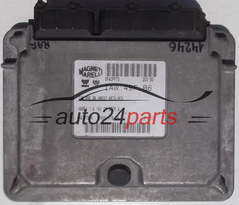 KOMPUTER STEROWNIK SILNIKA FIAT MAREA 1.6 16V 46761564, MAGNETI MARELLI IAW49FB6, IAW 49F.B6/HW002/4974-HCU, 6160041904, 61600.419.04 F 