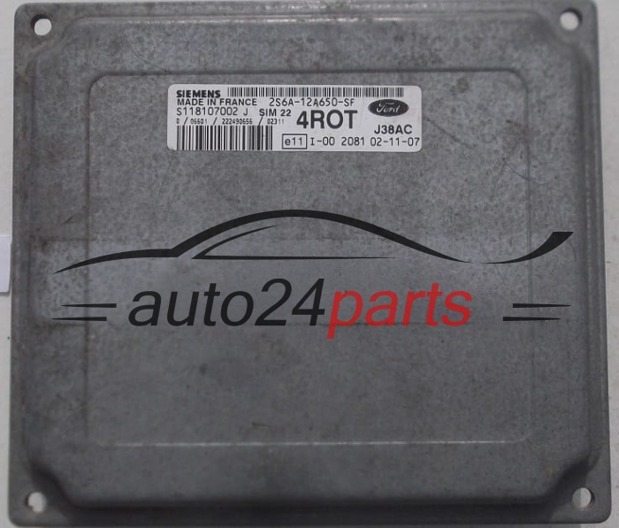ECU ENGINE CONTROLLER FORD FIESTA FUSION 1.4 SIEMENS S118107002 J