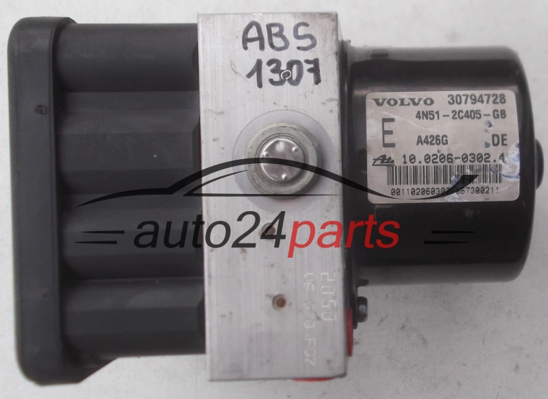 ABS PUMP VOLVO V50 30794728, 4N51-2C405-GB, 4N512C405GB, ATE 10.0206-0302.4, 10020603024, 30794730 AA, 30794730AA, ATE 10.0960-0429.3, 10096004293, 00.0001-251F.1, 00001251F1