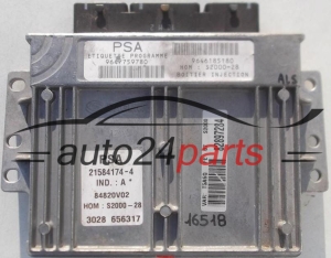 Μονάδα Ελέγχου Κινητήρα PEUGEOT 307 1.4 SAGEM 21584174-4, 215841744, 9647759780 9646185180