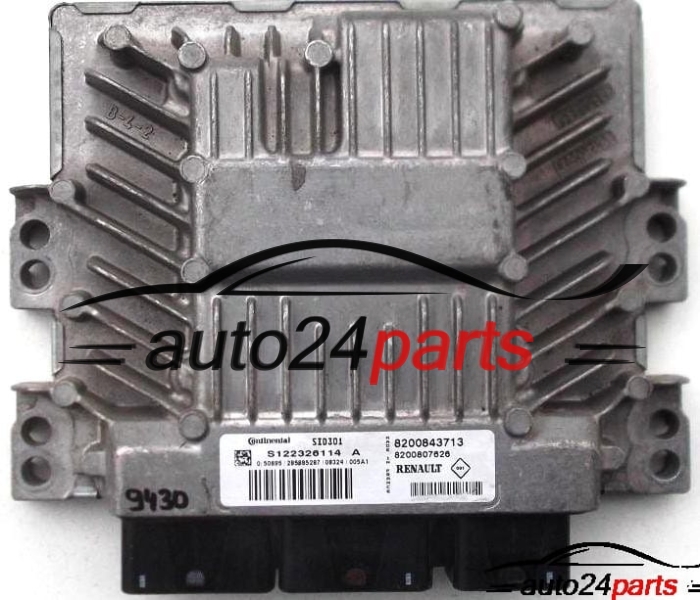 CALCULATEUR MOTEUR RENAULT MEGANE II CLIO III 1.5DCI, SIEMENS S122326114A, SID301, 8200843713, 8200807626