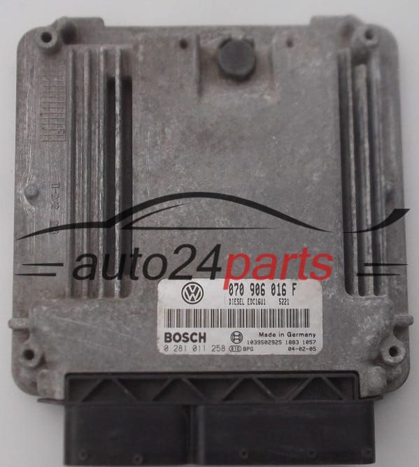 Μονάδα Ελέγχου Κινητήρα VOLKSWAGEN TOUAREG 2.5 TDI BOSCH 0 281 011 258,  070 906 016 F