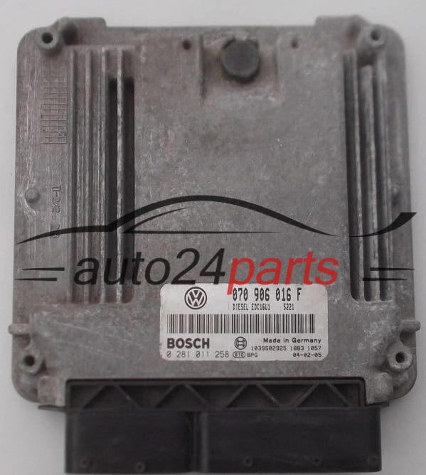 Μονάδα Ελέγχου Κινητήρα VOLKSWAGEN TOUAREG 2.5 TDI BOSCH 0 281 011 258,  070 906 016 F