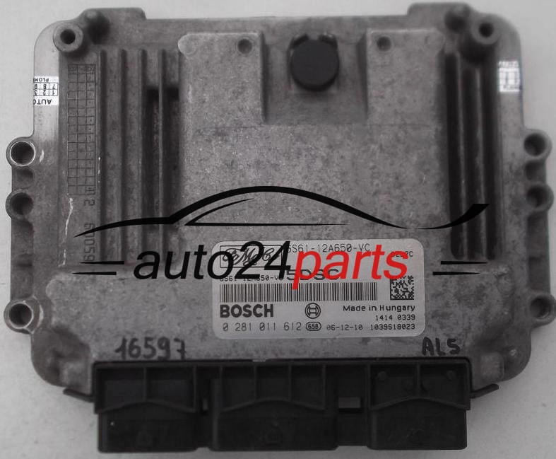 MOTORSTEUERGERÄT ECU STEUERGERÄT FORD FUSION FOCUS 2.0 TDCI BOSCH 0 281 011 612, 0281011612, FoMoCo 6S61-12A650-VC, 6S6112A650VC