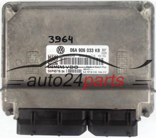 ΜΟΝΑΔΑ ΕΛΕΓΧΟΥ ΚΙΝΗΤΗΡΑ SKODA OCTAVIA 1.6 06A906033KB, SIEMENS 5WP40716