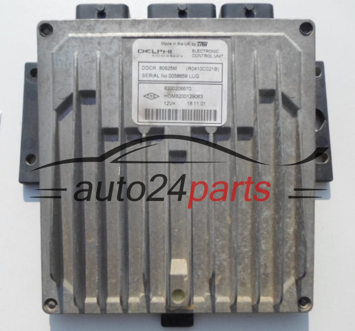 ECU CENTRALITA DE MOTOR  RENAULT CLIO 1.5 DCI Delphi R0410C021B, 8200206670, HOM 8200129063