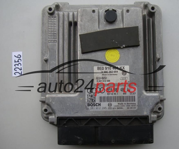 KOMPUTER STEROWNIK SILNIKA AUDI A4 3.0 TDI BOSCH 0 281 012 245, 0281012245, 8E0 907 401 AJ, 8E0907401AJ, EDC16CP
