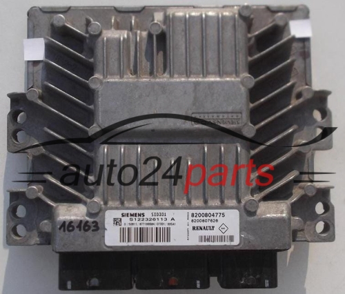 CENTRALINA MOTORE RENAULT MEGANE SCENIC SIEMENS S122326113 A, S122326113A, 8200804775 