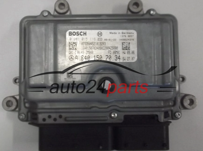 ECU CENTRALITA DE MOTOR  MERCEDES A 160 CDI BOSCH 0 281 015 116, A 640 150 70 34