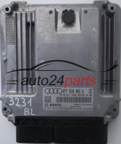 ECU ENGINE CONTROLLER AUDI A6 2.7 TDI 4F7910401K, 4F7 910 401 K, 4F0907401E, 4F0 907 401 E, BOSCH 0281016459, 0 281 016 459, DIESEL EDC17CP14 CANA 0050 1039S38054