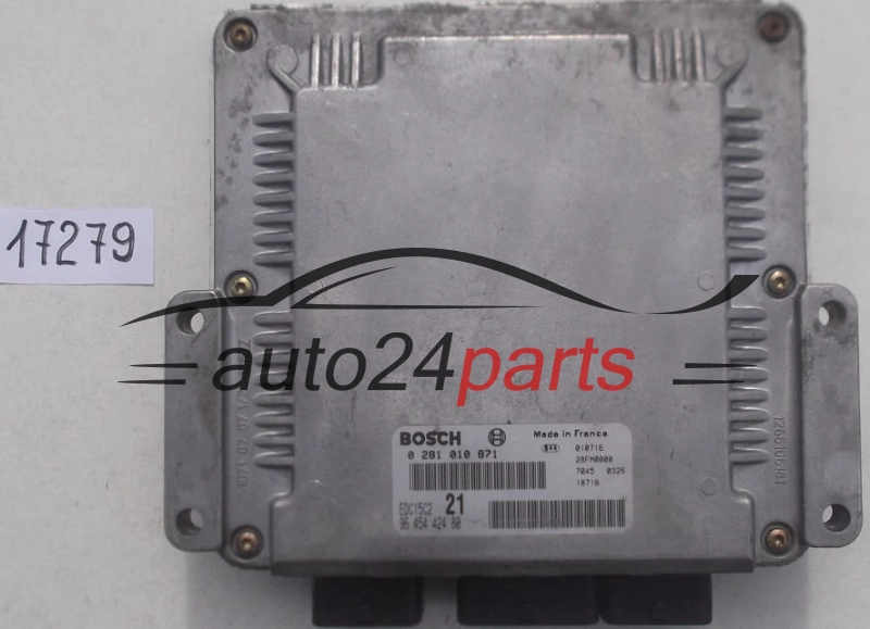 Μονάδα Ελέγχου Κινητήρα CITROEN XSARA 2.0 HDI BOSCH 0 281 010 871,  96 454 424 80, 9645442480, EDC15C2 21