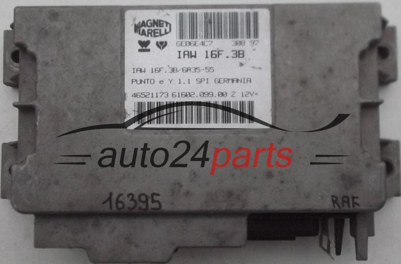 ECU CENTRALITA DE MOTOR FIAT PUNTO 1.1 MAGNETI MARELLI IAW 16F.3B, IAW16F3B, 46521173, 61602.099.00, 6160209900