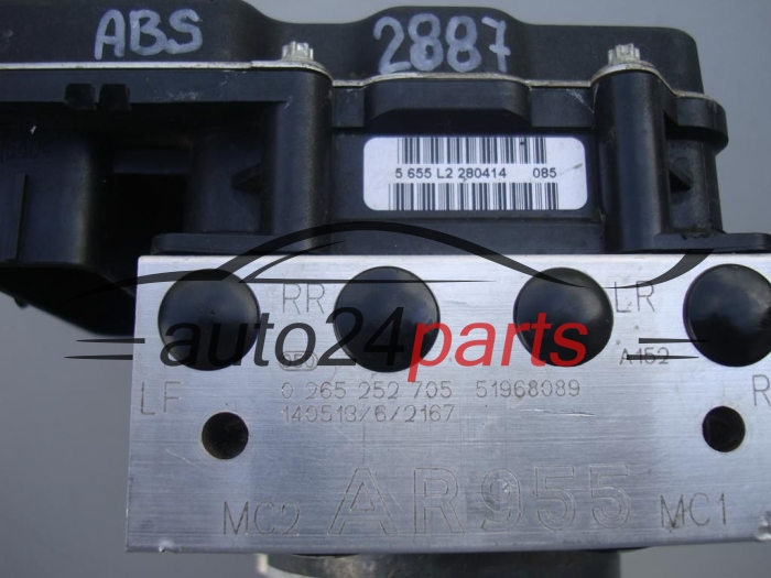 Αντλία αβς ALFA ROMEO MITO BOSCH 0 265 252 705, 0265252705, 51968089, 0265952252