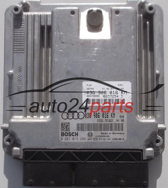 ECU CENTRALITA DE MOTOR  AUDI A4 2.0 TDI BOSCH 0 281 013 294,  03G 906 016 KM