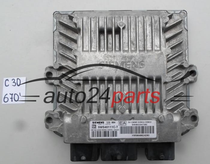 CENTRALINA MOTORE  CITROEN C2 1.4 HDI SIEMENS SID 804 5WS40111C-T, 5WS40111CT SW9653447380 HW9648624280