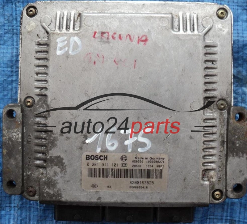 KOMPUTER STEROWNIK SILNIKA RENAULT LAGUNA 1.9 DCI F9Q BOSCH 0281011101, 0 281 011 101, 8200163528, 8200095416, 1039S00271