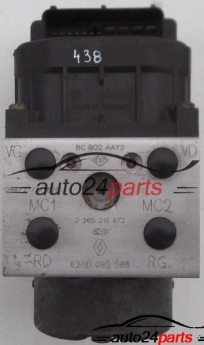 ABS RENAULT CLIO BOSCH 0 265 216 872, 0265216872, 8200 085 584, 8200085584, 0 273 004 621, 0273004621 