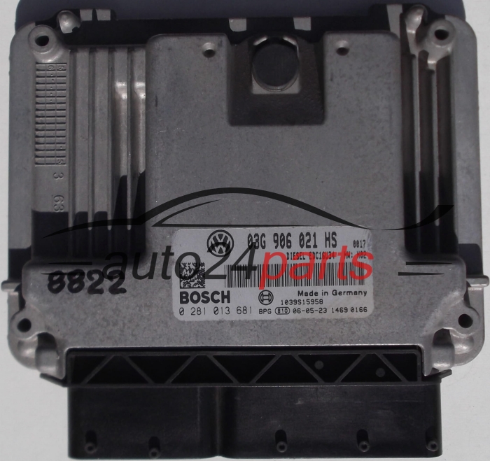 БЛОК УПРАВЛЕНИЯ ДВИГАТЕЛЕМ VW VOLKSWAGEN CADDY 1.9 TDI 03G906021HS, 03G 906 021 HS, BOSCH 0281013681, 0 281 013 681, DIESEL EDC16U34 0017, 1039S15958 