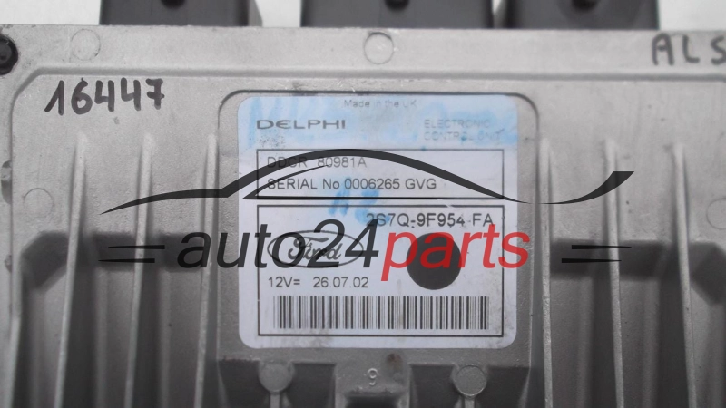CENTRALINA MOTORE FORD MONDEO MK3 2.0 TDCI 2S7Q-9F954-FA, 2S7Q9F954FA, DDCR 80981A
