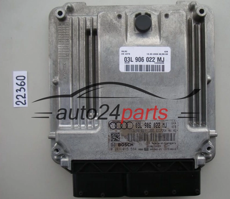 CENTRALINA MOTORE AUDI A4 2.0 TDI BOSCH 0 281 015 584, 0281015584, 03L 906 022 MJ, 03L906022MJ, EDC17CP14