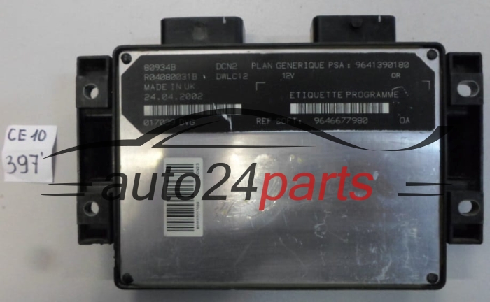 MOTORSTEUERGERÄT ECU STEUERGERAT CITROEN PEUGEOT R04080031B, 9646677980
