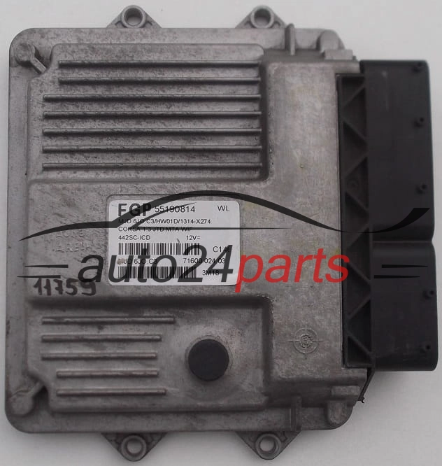 CENTRALITA DE MOTOR OPEL CORSA 1.3 JTD 55190814, MJD 6J0.C3, MJD6J0C3