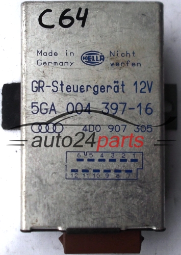 RELAY CONTROL MODULE TEMPOMAT CRUISE CONTROL GR-Steuergerät AUDI HELLA 5GA004397-16, 5GA 004 397-16, 4D0907305, 4D0 907 305 - C64