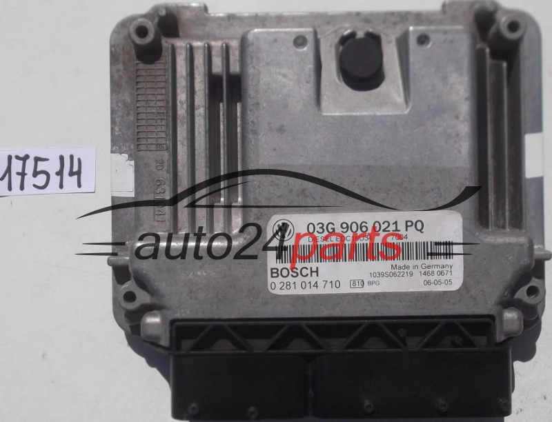 Μονάδα Ελέγχου Κινητήρα SKODA OCTAVIA 2.0 TDI BOSCH 0 281 014 710,  03G 906 021 PQ,  03G906021AB, EDC16U34