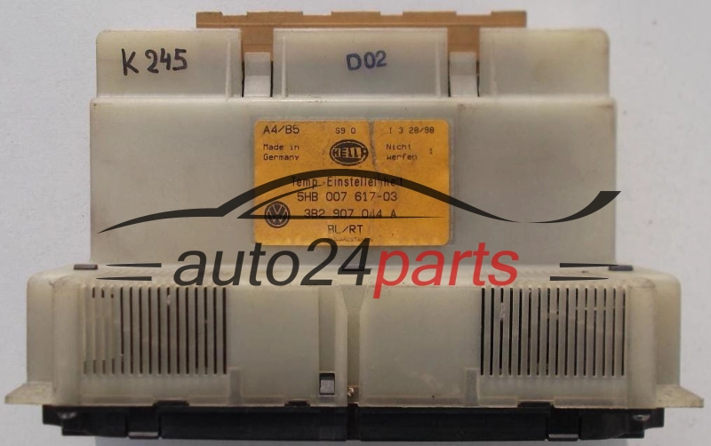 PANEL OGRZEWANIA STEROWNIK NAWIEWU REGULATOR KLIMATRONIK VOLKSWAGEN AUDI A4 B5 GOLF PASSAT 3B2 907 044 A, 3B2907044A, 5HB 007 617-03, 5HB00761703