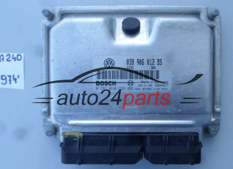 SEAT LEON TOLEDO 1.9 TDI AGR 038 906 012 BS, 038906012BS, BOSCH 0 281 010 228, 0281010228, 28SA4211