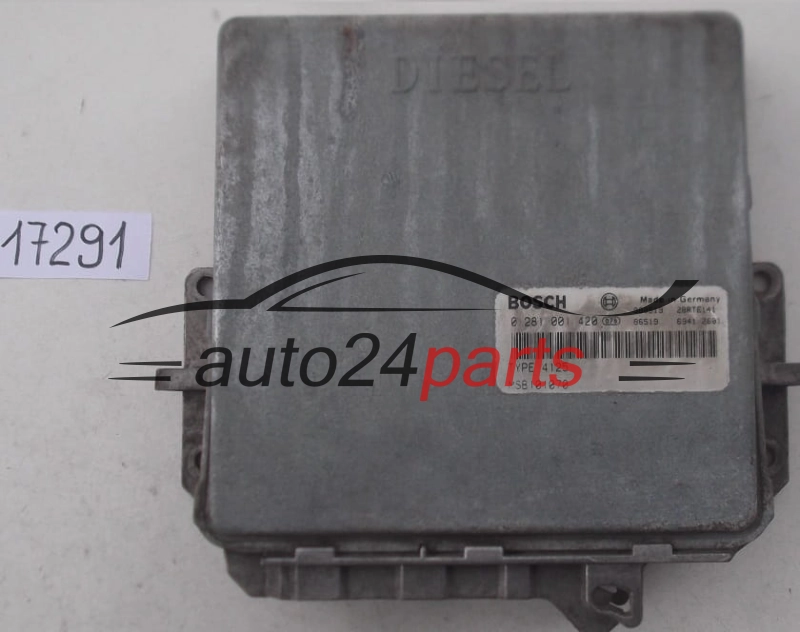 CENTRALINA MOTORE LAND ROVER FREELANDER 2.0 TD BOSCH 0 281 001 420, 0281001420, TYPE 4125 MSB101070