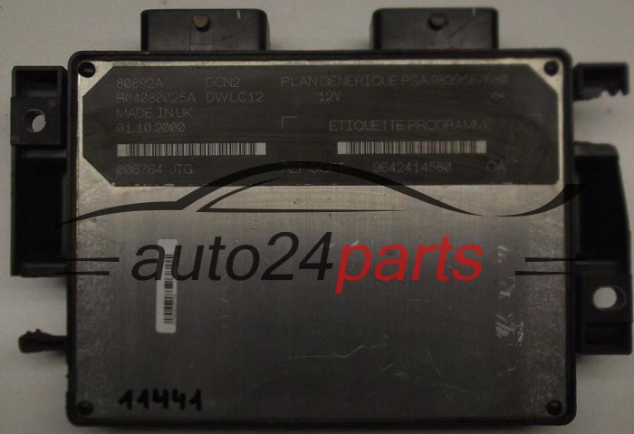  KOMPUTER STEROWNIK SILNIKA CITROEN PEUGEOT 1.9 D R04080025A, SOFT 9642414580