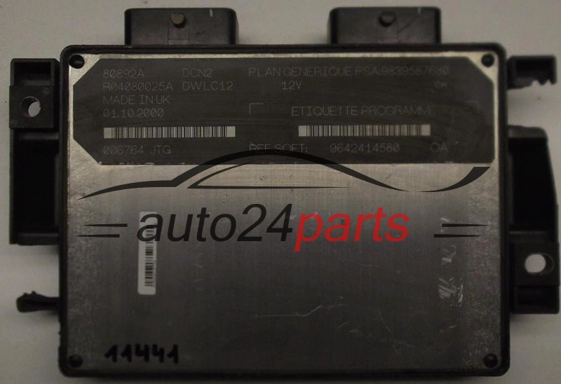  KOMPUTER STEROWNIK SILNIKA CITROEN PEUGEOT 1.9 D R04080025A, SOFT 9642414580
