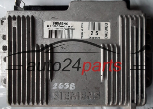 ECU ENGINE CONTROLLER DEAWOO CHEVROLET MATIZ 0.8 K115000010 F 96259124 2S 
