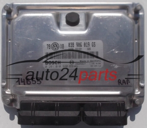 KOMPUTER STEROWNIK SILNIKA VW VOLKSWAGEN PASSAT 1.9 TDI AWX 038 906 019 GS, 038906019GS, BOSCH 0 281 010 940, 0281010940, 1039S01469, DIESEL EDC15P+ 1580 - 